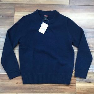 NWT Crewcuts  Navy Blue 100% Cashmere Sweater
